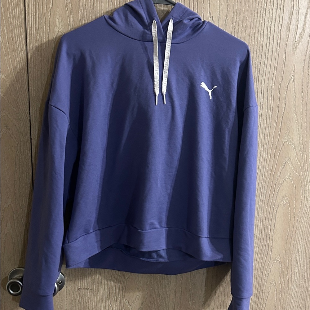 Puma Blue Hoodie with White Logo